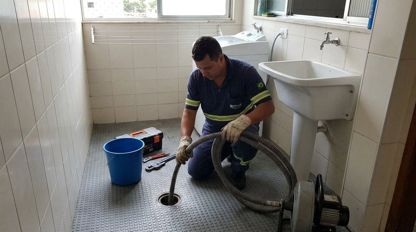 Ponto de Esgoto na Lavanderia em Passo Fundo‑RS